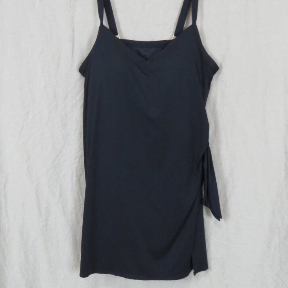 Lands' End Chlorine Resistant Sweetheart Swim Dress SIZE 18W Black - Picture 3 of 9
